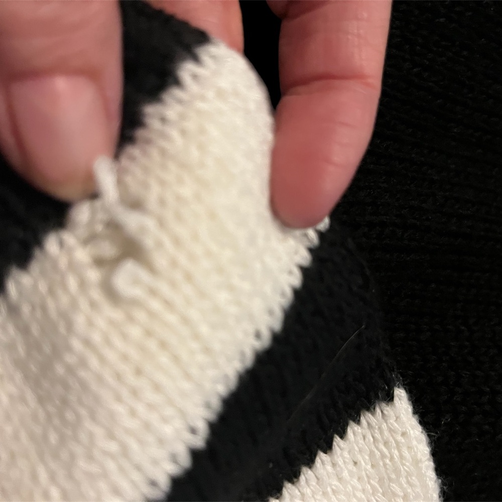 Nightmare Before Christmas ~ Large Sweater ~ Black & White w/ Jack Skelington - Picture 4 of 4